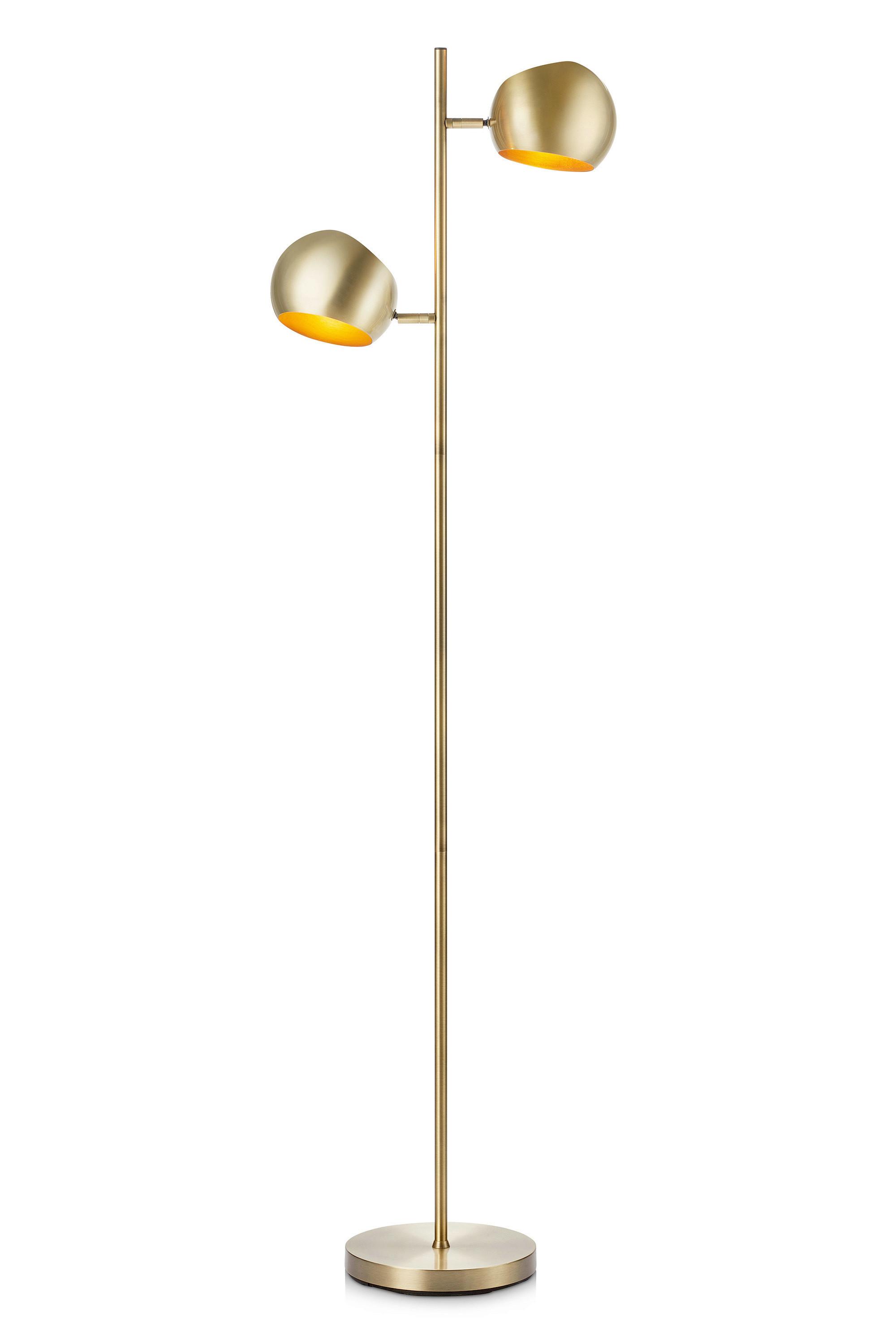 Stehleuchte Edgar - Messingfarben, Basics, Metall (23/40/145cm) - Markslöjd