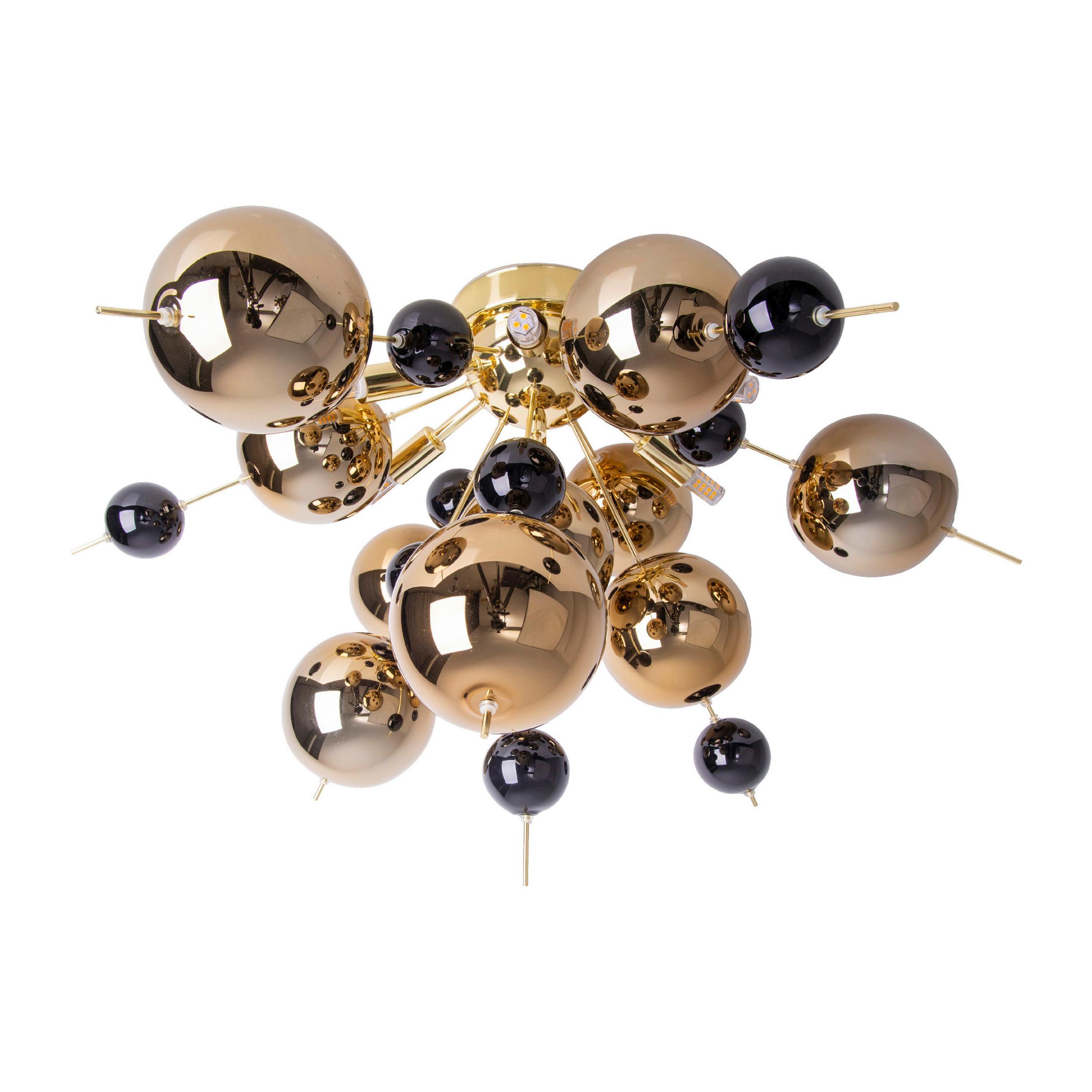 DECKENLEUCHTE 1085158 - Goldfarben/Schwarz, LIFESTYLE, Metall (57/57/38cm) - Näve