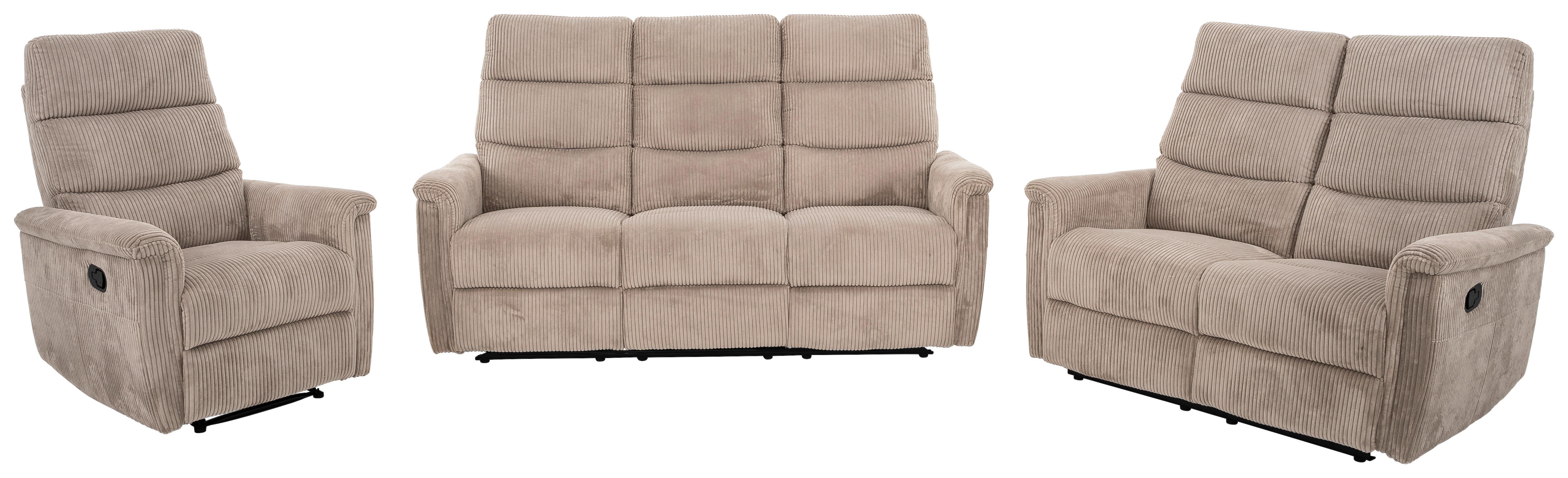 Relaxsessel Xeno Hellbraun B: 78 cm - Hellbraun/Schwarz, Design, Textil/Metall (78/108/89cm) - Livetastic