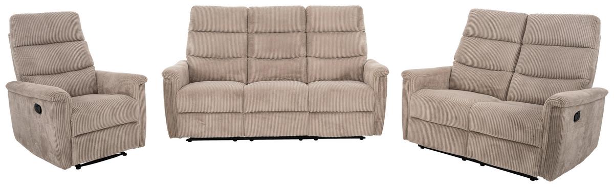 2-sitzer-sofa Xeno Hellbraun B: 131 Cm - Hellbraun/Schwarz, Design, Textil/Metall (131/108/89cm) - Livetastic