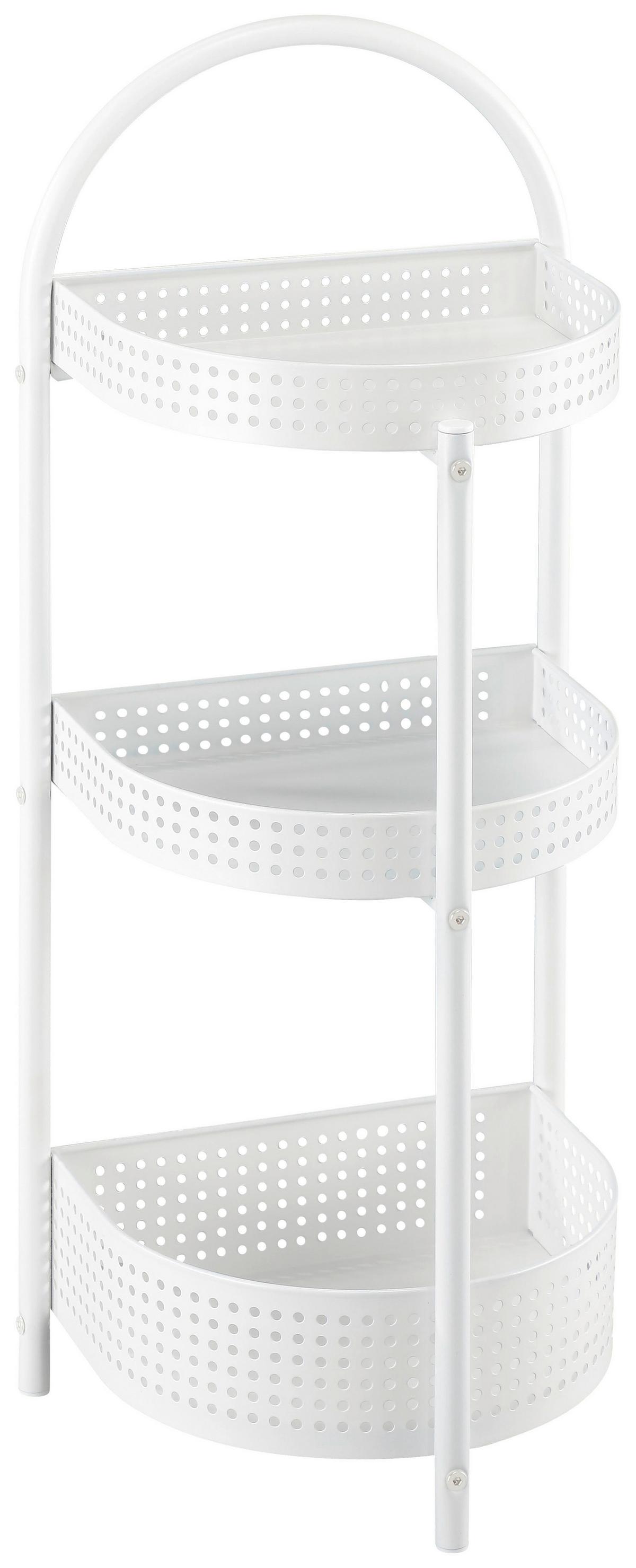 REGÁL ANCONA -EXKLUSIV/SB- - bílá, Moderní, kov (34/84.5/28cm) - Mömax