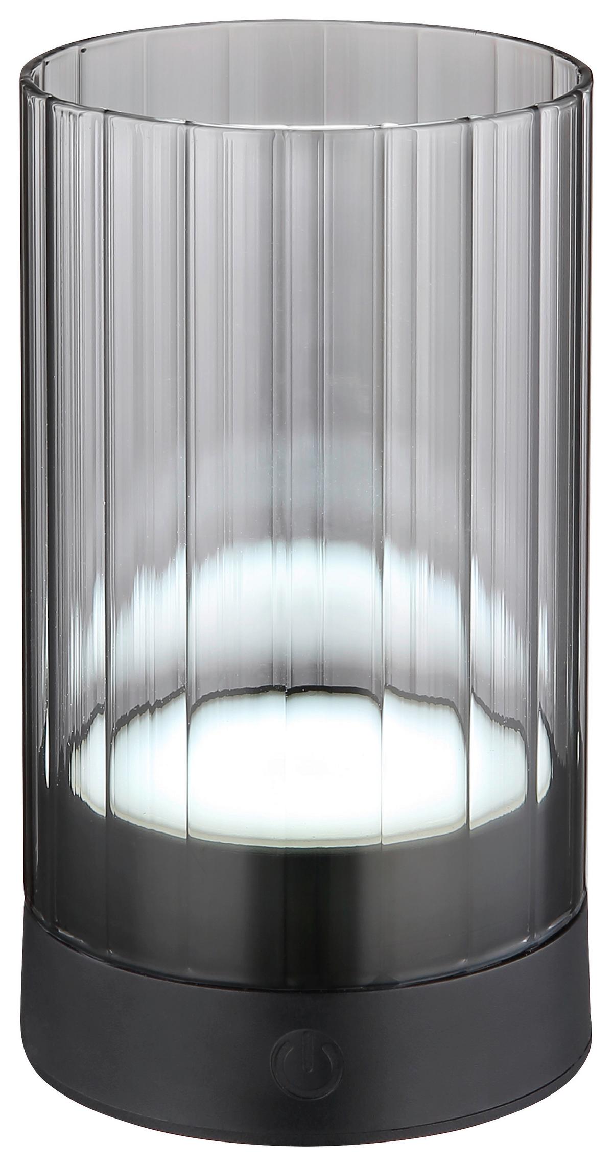 Akku-tischleuchte Adison - Schwarz, MODERN, Glas/Kunststoff (8/14cm) - James Wood