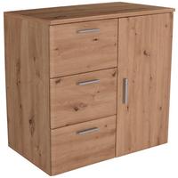 Komód Lissi New 100/90 Cm - tölgyfa, Modern, faalapú anyag (100/90/42cm)