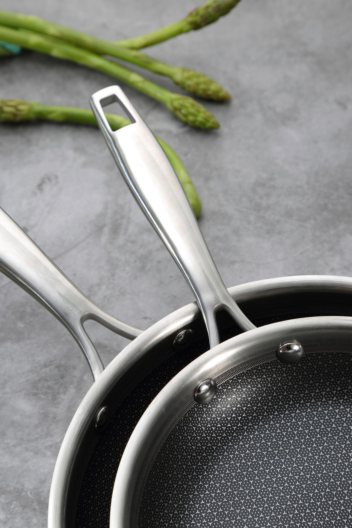 Bratpfanne Hi-Tech 3 D: 20 cm Edelstahl Antihaftbeschichtet - Silberfarben, Basics, Metall (20cm) - Masterpro