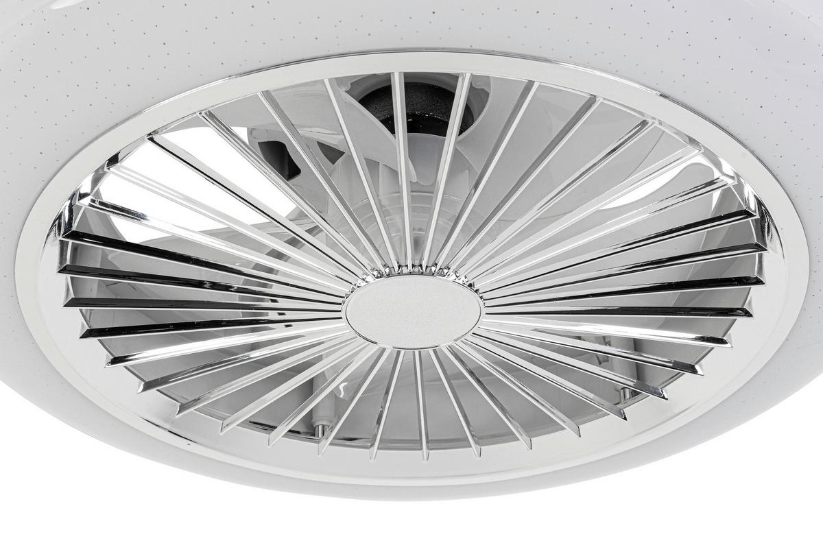 STROPNÍ VENTILÁTOR TUIO - bílá/barvy chromu, Moderní, plast (45/16cm) - Mömax