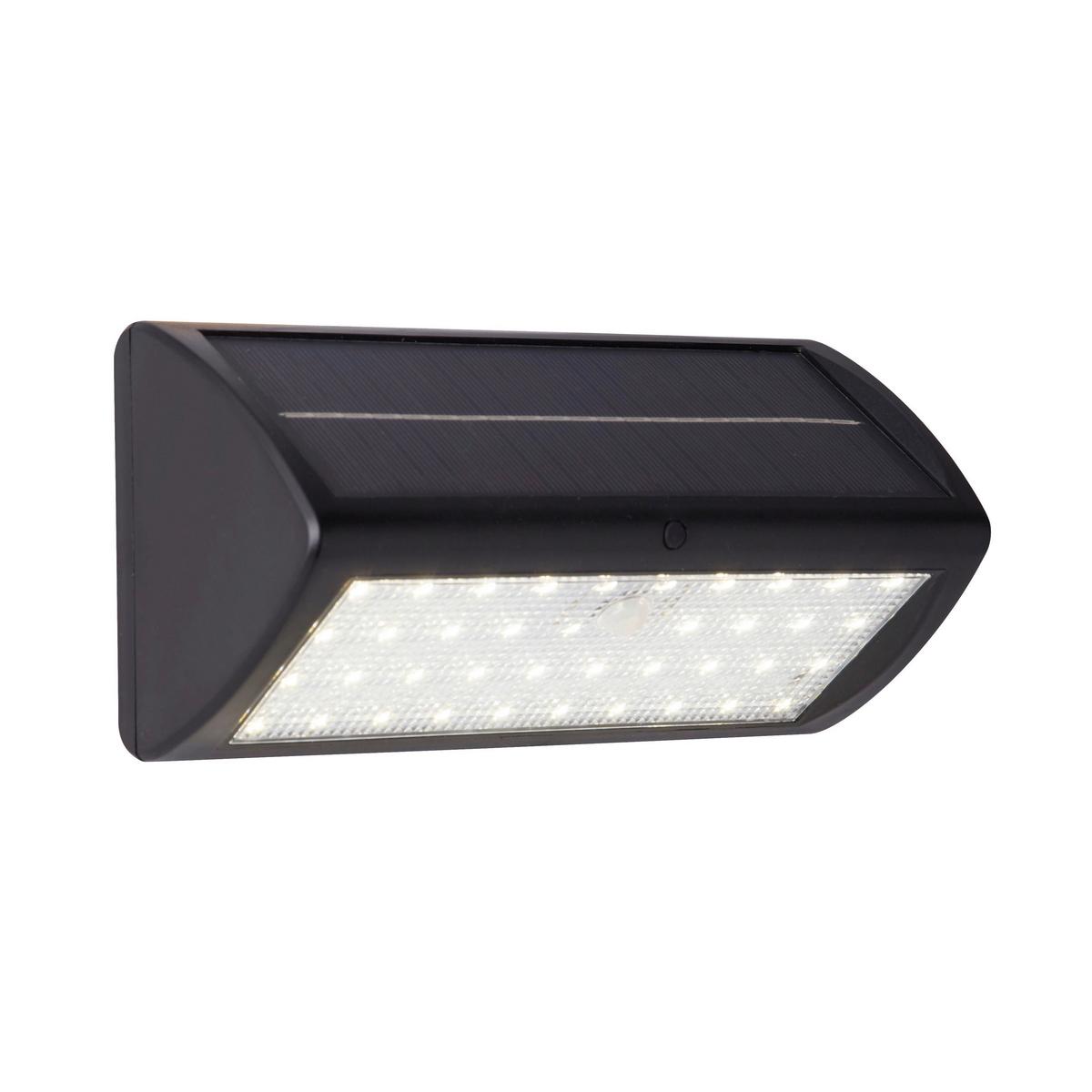 Solarleuchte 67422bk-Pir Solar - Schwarz, Basics, Kunststoff (15,5/14,5/17cm)