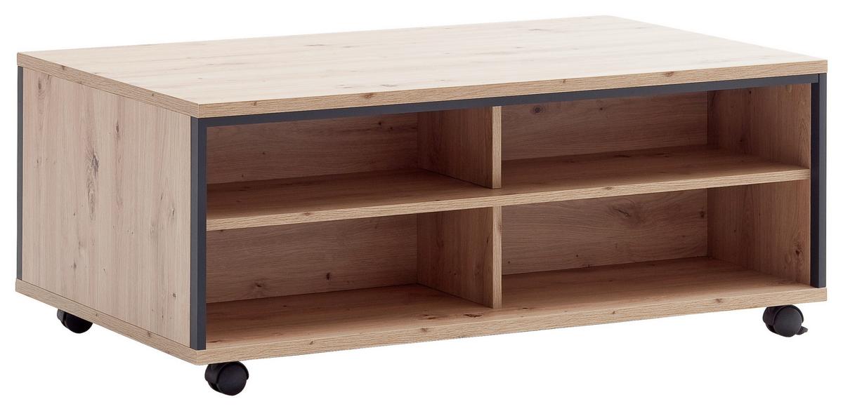 Couchtisch Buenos Aires Anthrazit/eichefarben - Eichefarben/Anthrazit, Design, Holzwerkstoff/Kunststoff (115/46/70cm) - MID.YOU