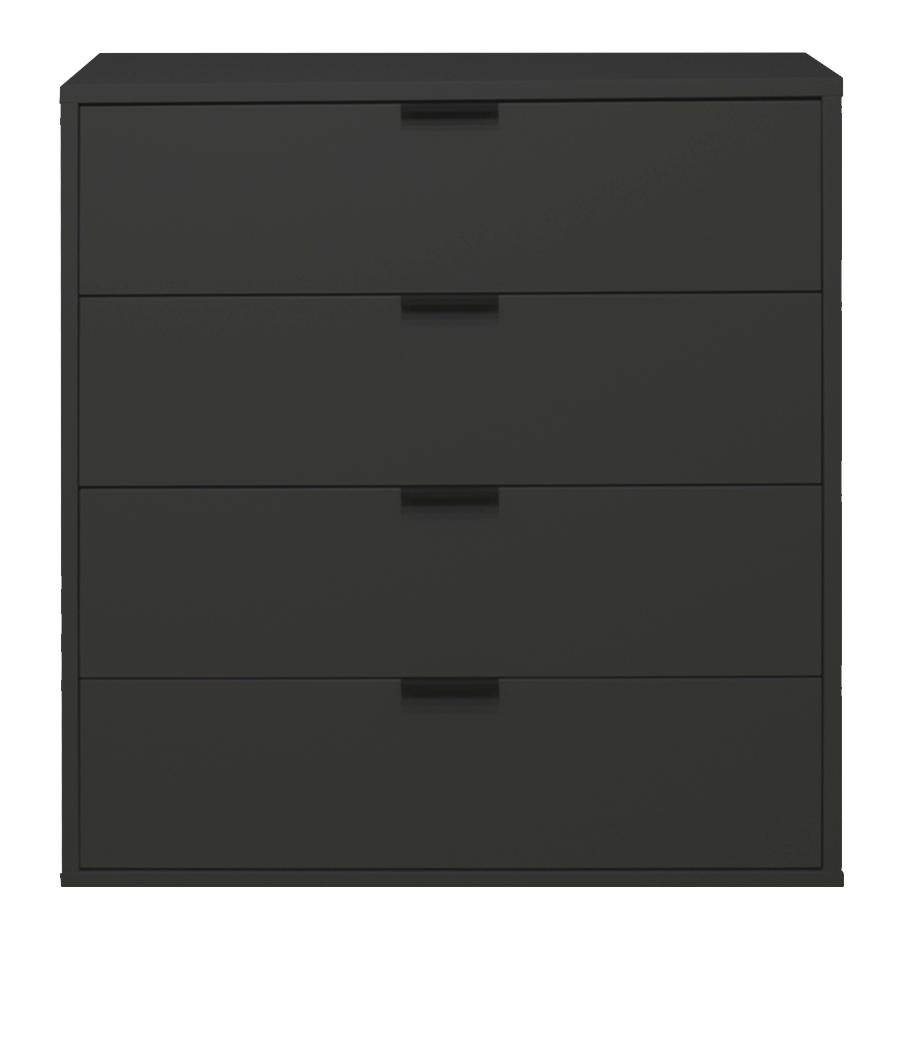 Komoda Bounty - antracitová, Moderní, kov/kompozitní dřevo (81/87/45cm) - Premium Living