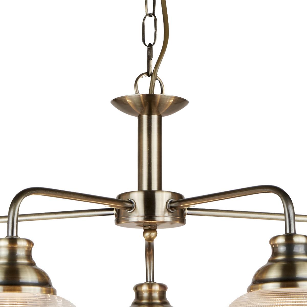 Hängeleuchte 1685-5ab Bistro Ii - Messingfarben, KONVENTIONELL, Glas/Metall (58/88cm)