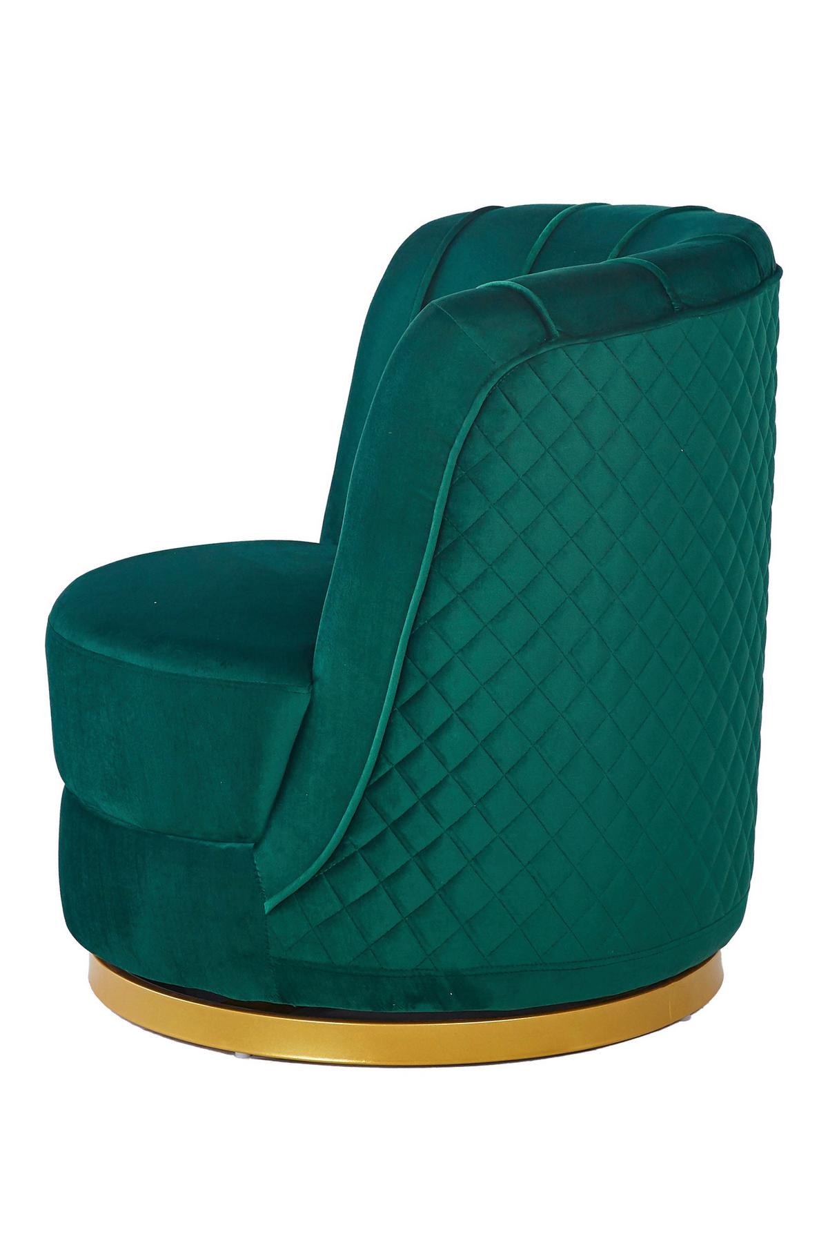 Sessel Grün B: 68 Cm - Goldfarben/Grün, MODERN, Textil (68/77/57cm) - Livetastic