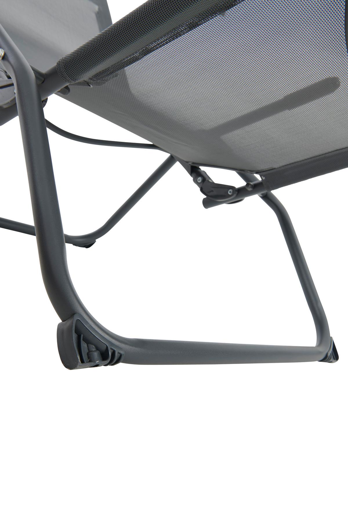 Bäderliege Sophie Aus Kunststoff/stahl, Klappbar - Grau, KONVENTIONELL, Kunststoff/Textil (145/98/59cm) - Ondega