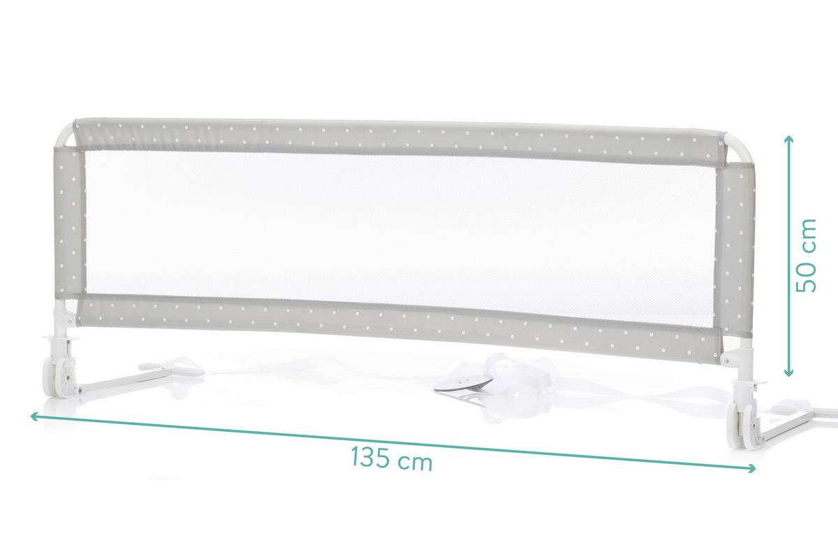 Bettschutzgitter Hugo - Hellgrau, Trend, Kunststoff/Metall (135/50cm) - Fillikid