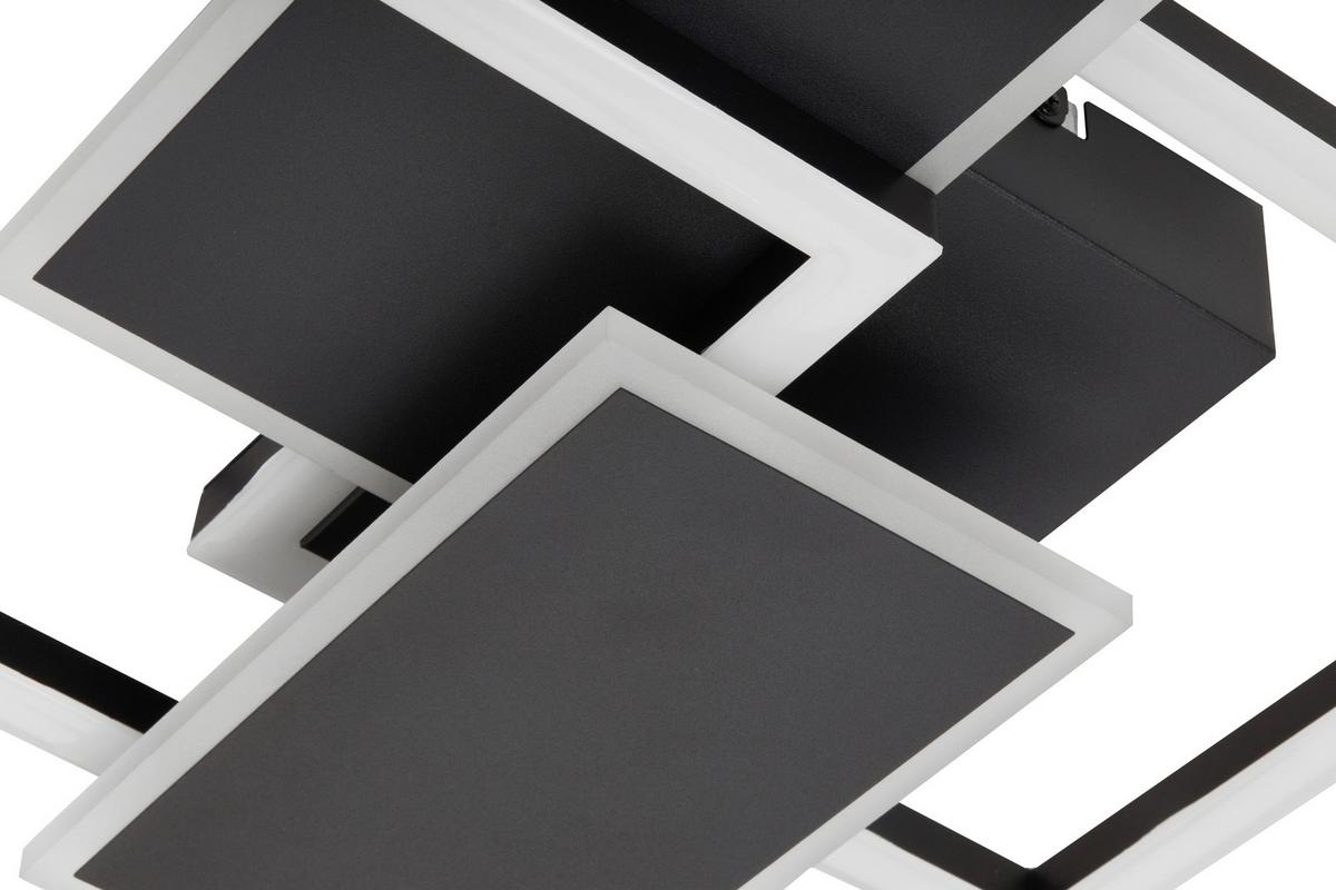 Led-deckenleuchte, 4000k Will - Schwarz, MODERN, Kunststoff/Metall (40/31/7cm)