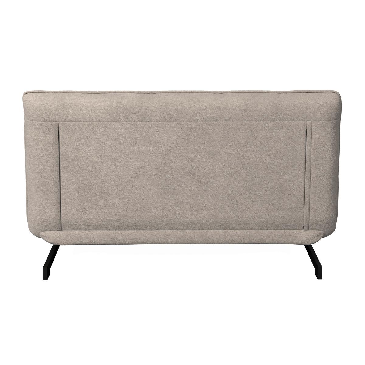 Rozkládací pohovka LUNA, béžové buklé, max.240 kg - černá/béžová, Moderní, kov/textil (142/62/40cm) - Bessagi Home