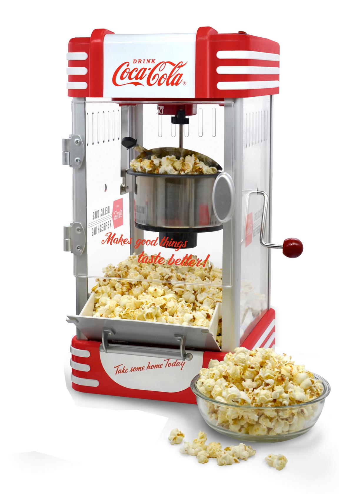 Popcornmaschine Snp-27cc Coca Cola Rührsystem - Edelstahlfarben/Rot, Basics, Kunststoff/Metall (29/49/24,8cm) - Silva Homeline