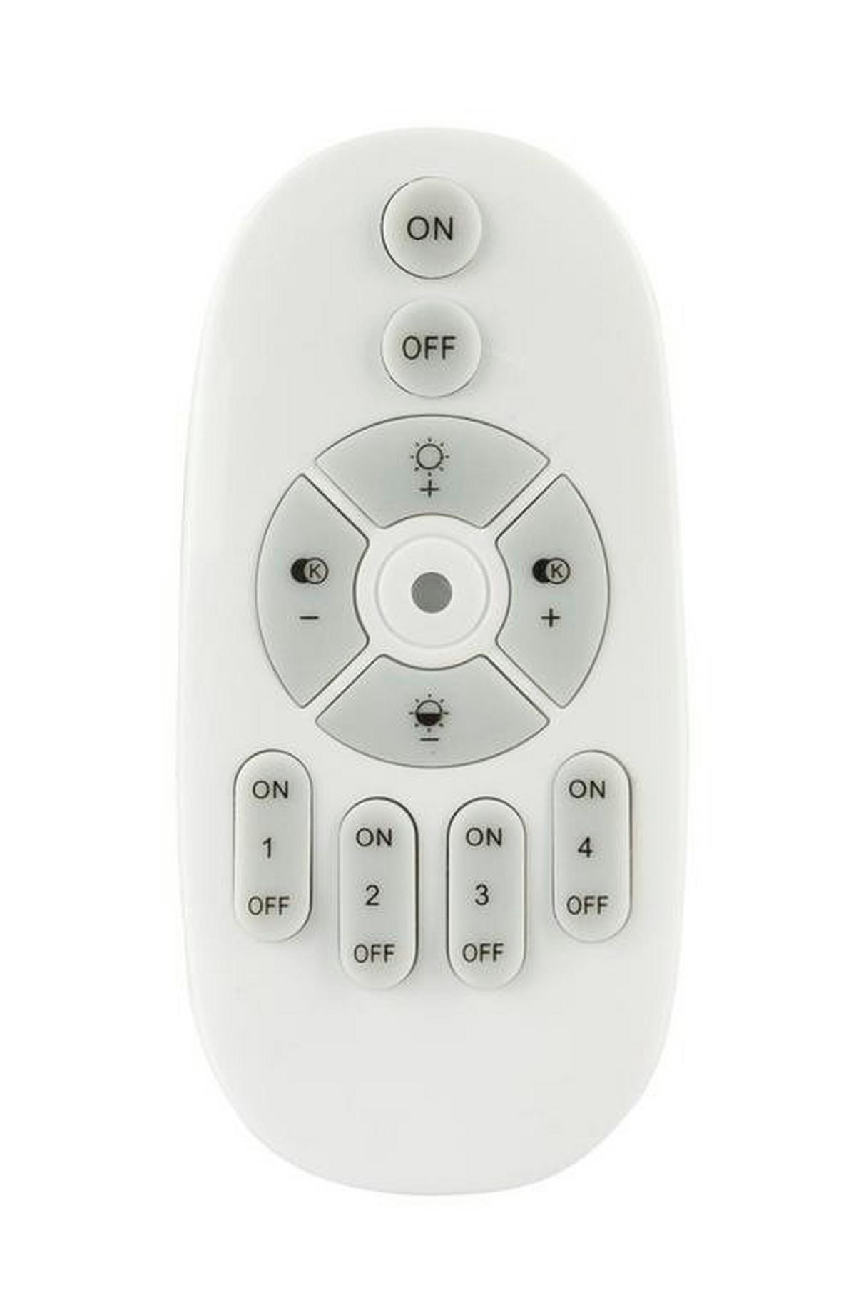 LED-Deckenleuchte Rosi L: 80 cm mit Fernbedienung - Opal/Weiß, Basics, Kunststoff/Metall (80/20/5,3cm) - Globo