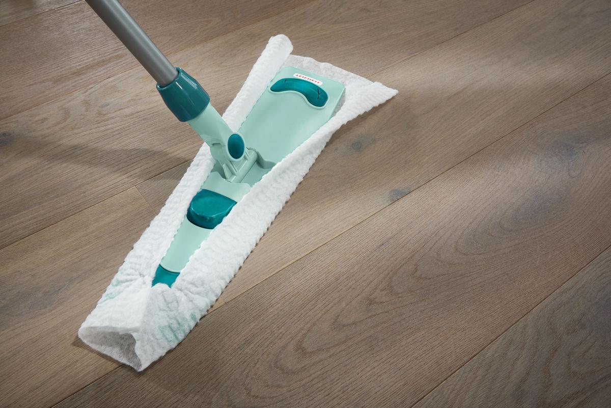 Bodenwischer Classic XL Microfibre - Türkis/Grau, Basics, Kunststoff/Textil (83-138cm) - Leifheit