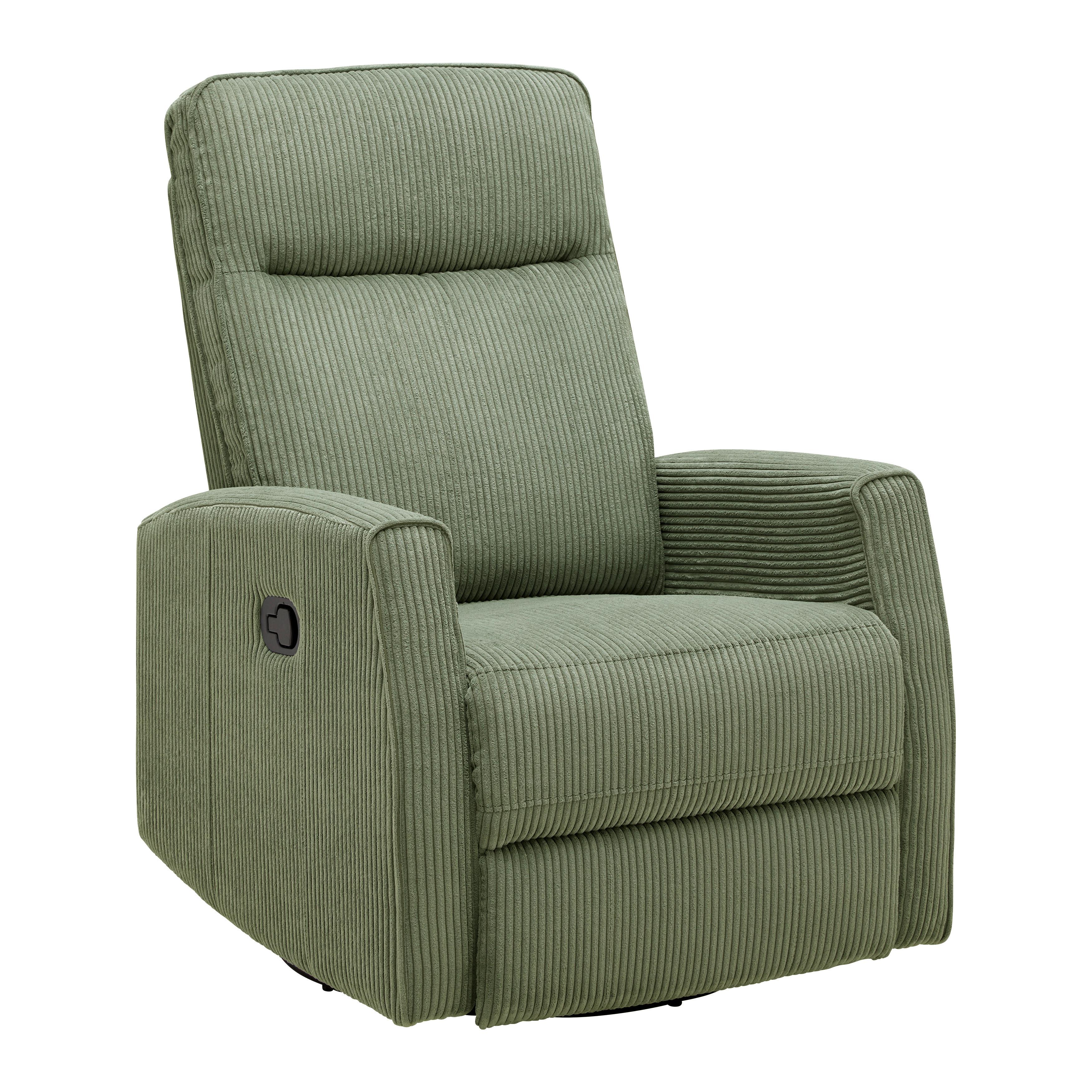 Relaxačné kreslo MELINDA, tm.zelený menč., max. 140 kg - čierna/zelená, Konventionell, kov/drevo (76/103/96cm) - Mömax