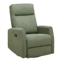 Relaxačné kreslo MELINDA, tm.zelený menč., max. 140 kg - čierna/zelená, Konventionell, kov/drevo (76/103/96cm) - Mömax