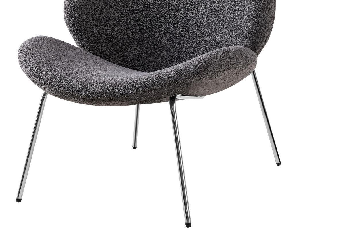 SADA STOLIČIEK JADEN - sivá/strieborná, Modern, kov/textil (73,5/74/75cm) - MID.YOU