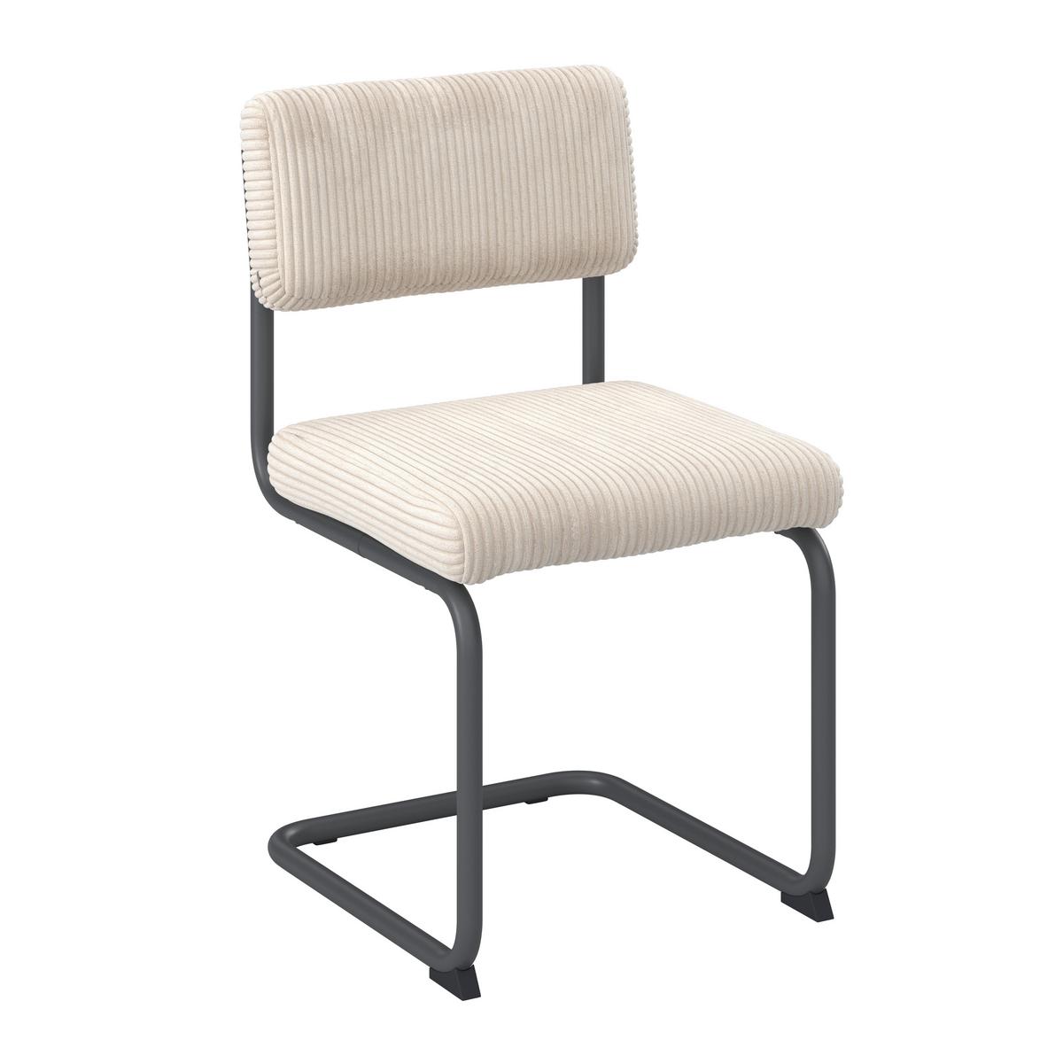 HOUPACÍ ŽIDLE ALFREDO - černá/béžová, Moderní, kov/dřevo (47/86/56cm) - Bessagi Home