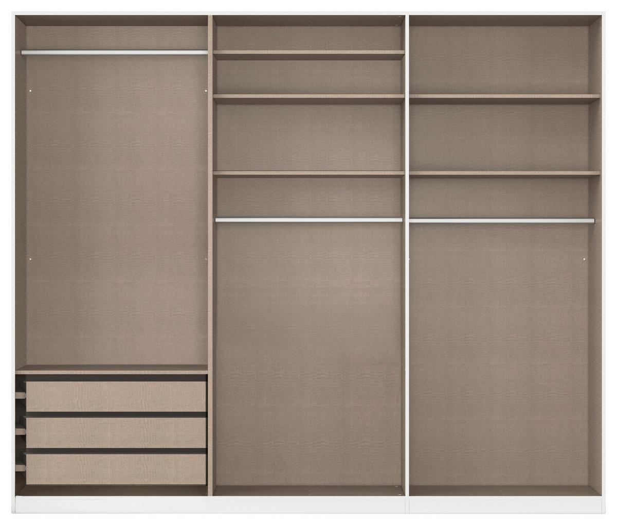 Kleiderschrank Safari B: 271 cm - Champagner/Eiche Artisan, KONVENTIONELL, Holzwerkstoff (271/210/54cm)