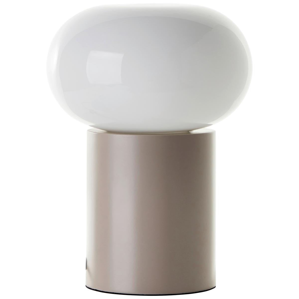 Tischleuchte 99003/20 Daeny - Taupe/Weiß, Design, Glas/Metall (20/27cm) - Brilliant
