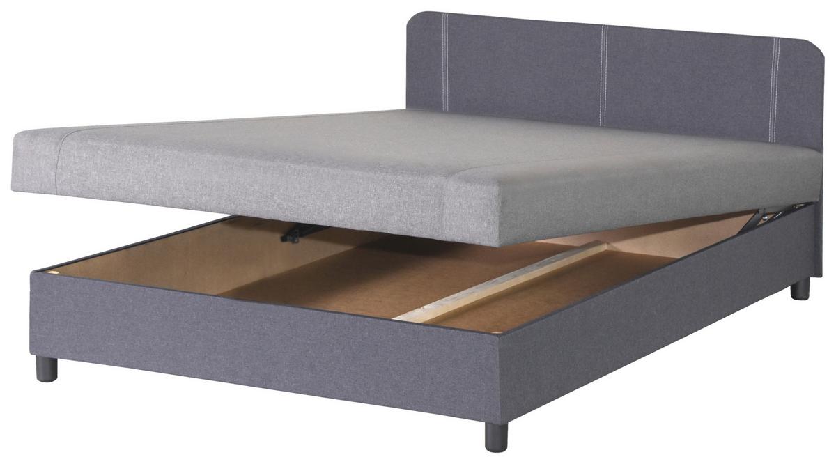 Kárpitozott Ágy Madrid 140/200 Cm *top Ár* - szürke, Romantik / Landhaus (140/48/209cm) - Best Price