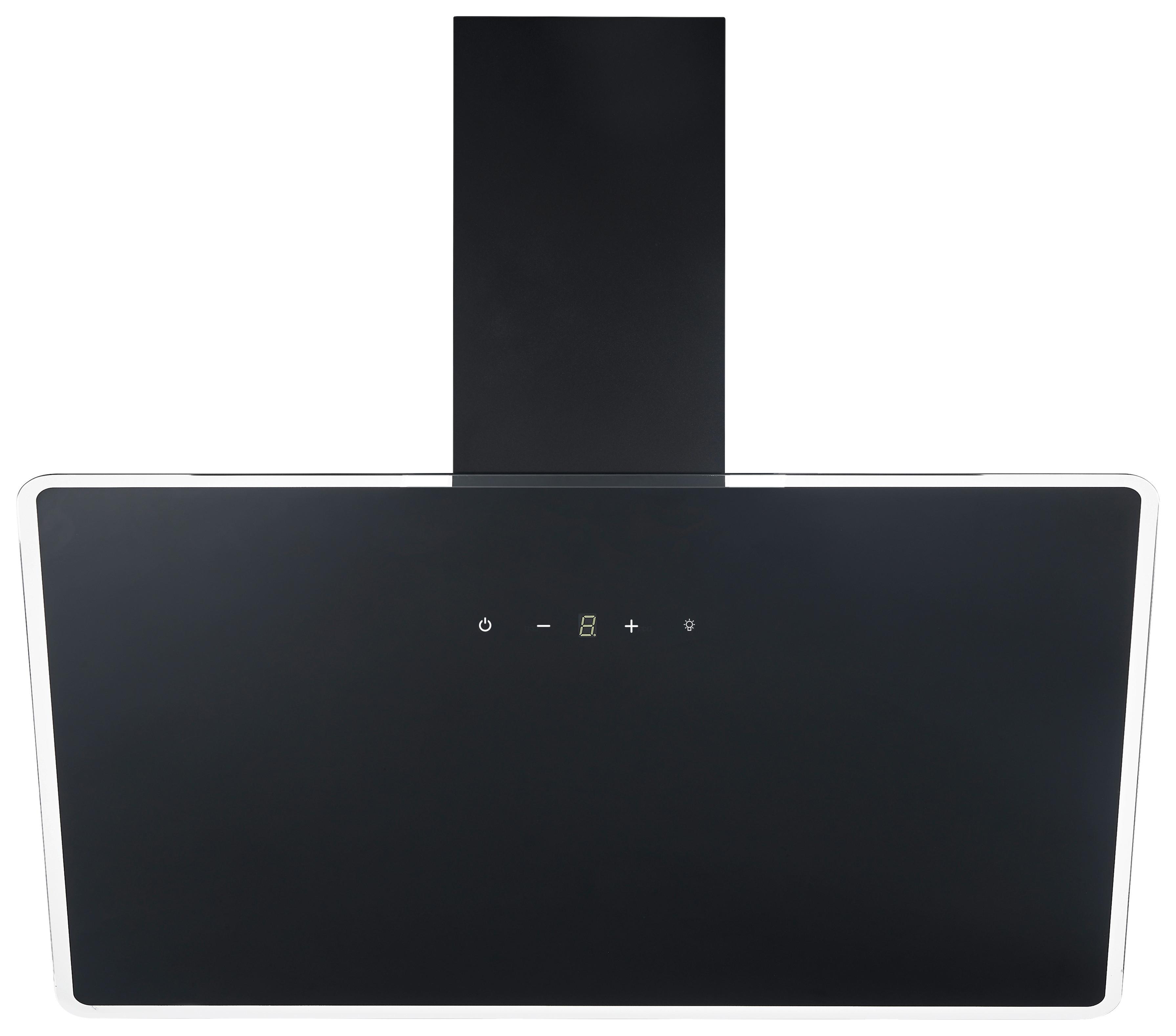 Dunstabzugshaube Respekta Lora Schwarz B:89,5cm - Schwarz, Basics, Glas/Metall (89,5/75-110/38,5cm) - Respekta