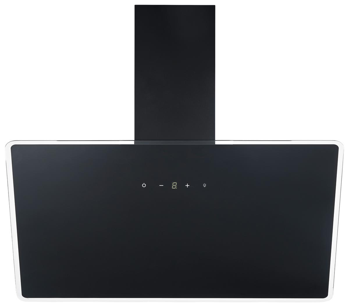 Dunstabzugshaube Respekta Lora Schwarz B:89,5cm - Schwarz, Basics, Glas/Metall (89,5/75-110/38,5cm) - Respekta