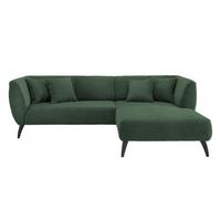 Ecksofa Colori Dunkelgrün S: 264/160 cm - Dunkelgrün/Schwarz, MODERN, Textil (264/160cm) - MID.YOU