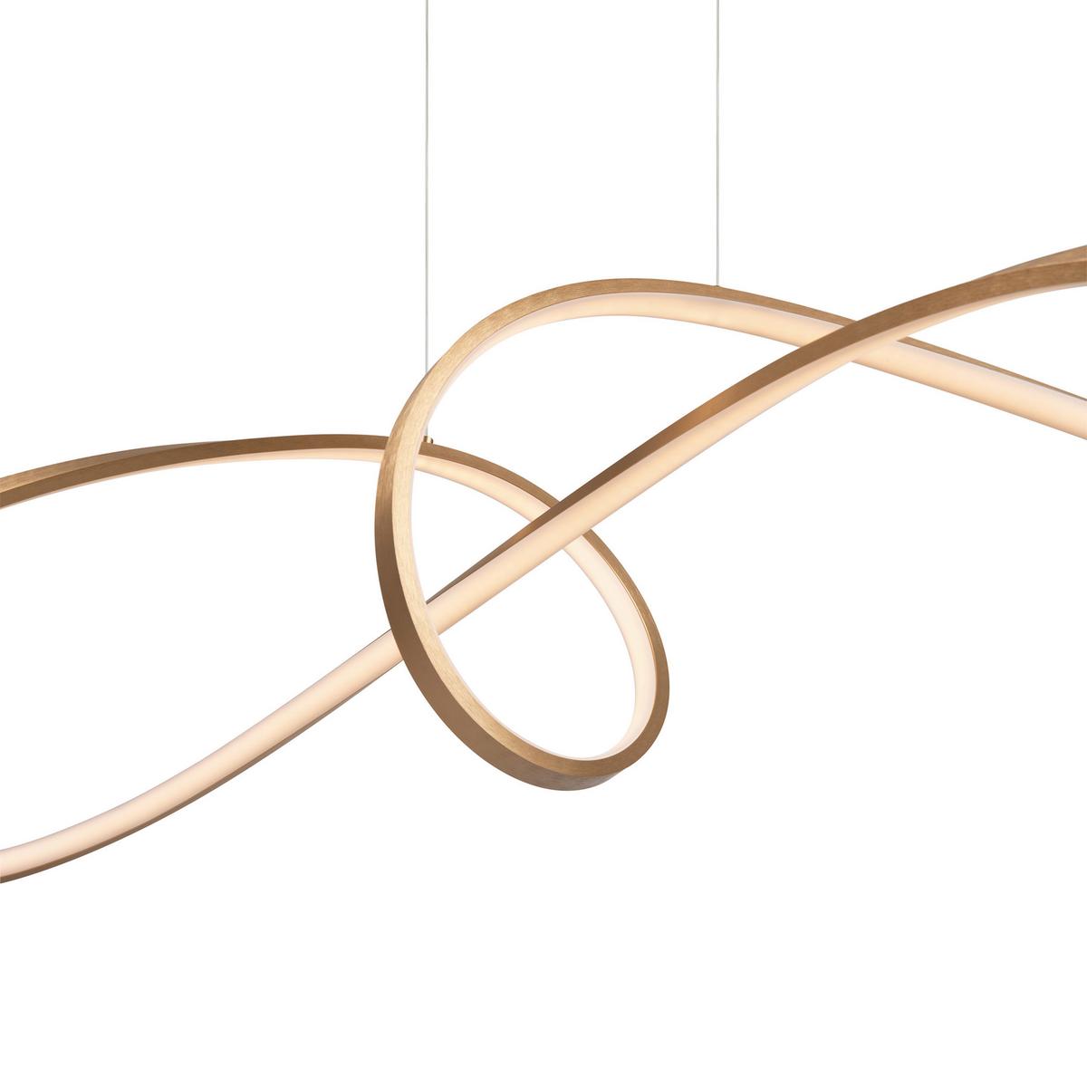 Pendelleuchte Curve - Goldfarben, Trend, Metall (23/29/93cm) - MAYTONI