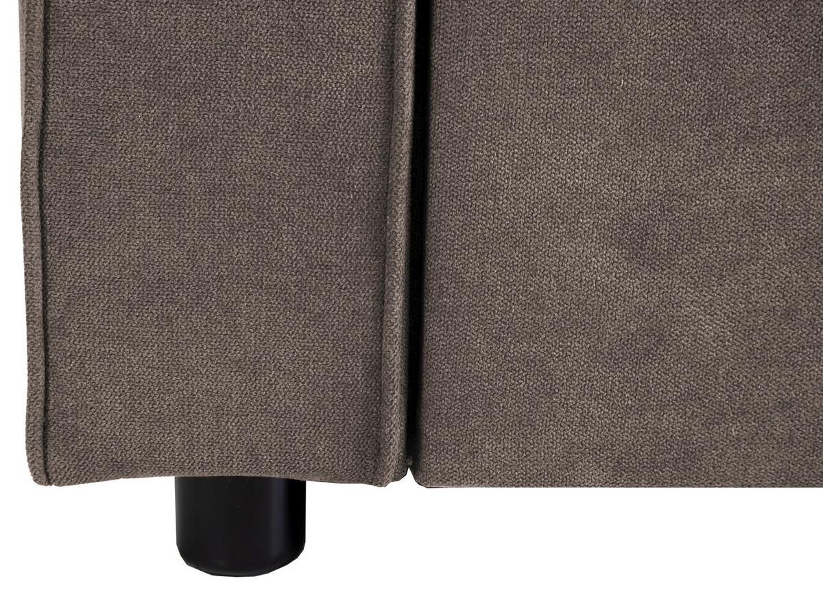 Trojmiestna pohovka HAZE, sivohnedá - sivohnedá, Trend, textil (162/90/89cm)