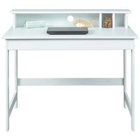 Schreibtisch Massiv B 110cm H 76cm Hilda, Weiß - Weiß, Basics, Holz/Holzwerkstoff (110/69/76-91cm) - MID.YOU
