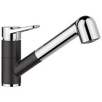 Küchenarmatur Blancowega-S Ii - Chromfarben/Schwarz, MODERN, Metall (4,8/17,7/25,9cm) - Blanco