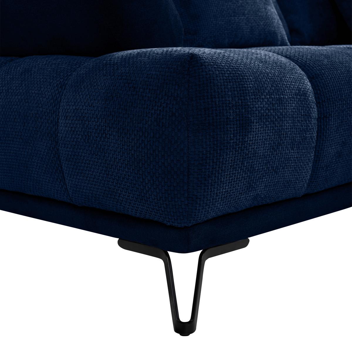 LARGO, pravá, tmavě modrá, potřeba šířky dveří 90 cm - černá/tmavě modrá, Moderní, kov/textil (262/184cm)