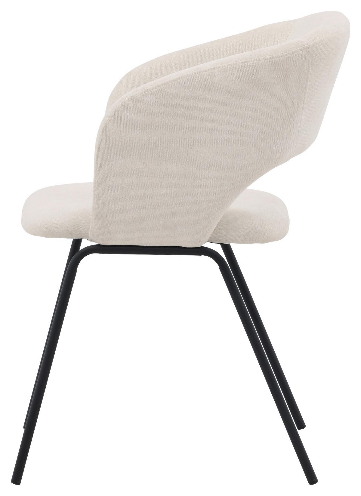 Stuhl-set Day - Schwarz/Weiß, Design, Kunststoff/Textil (66/86/66cm) - Livetastic