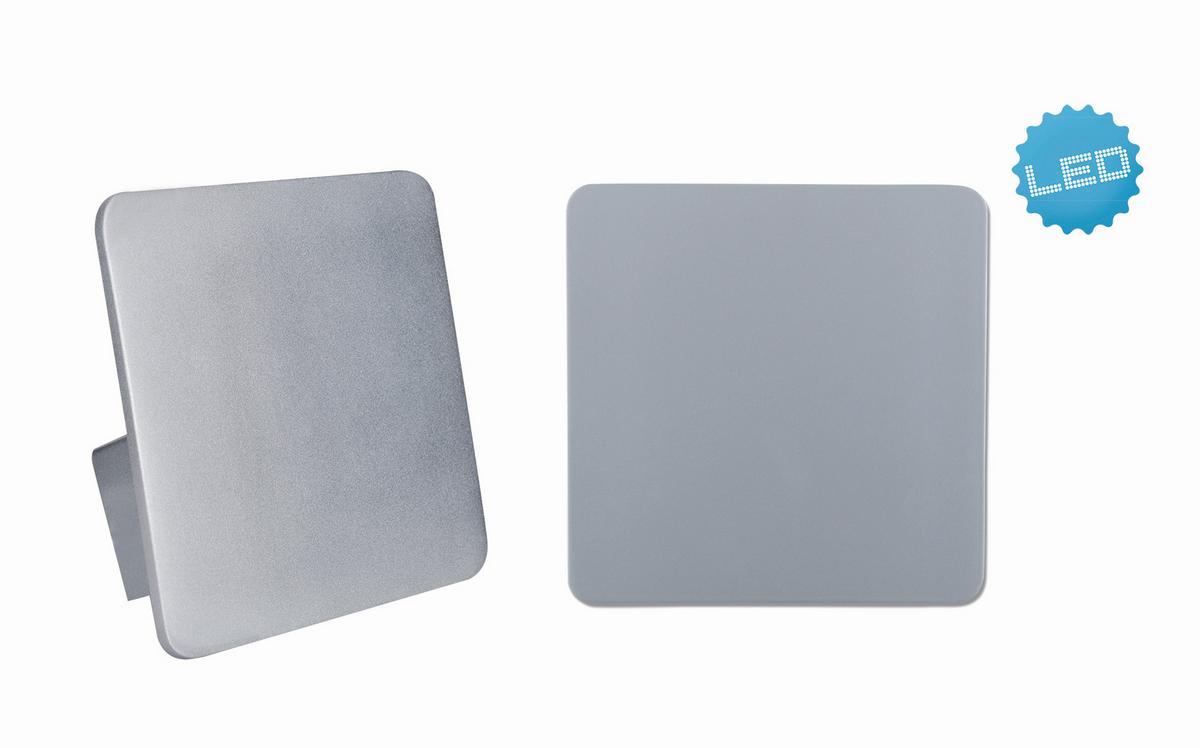 LED-Wandleuchte Stan 1-Flammig, Eckig - Weiß, Basics, Metall (5,5/14/6,8cm) - Näve