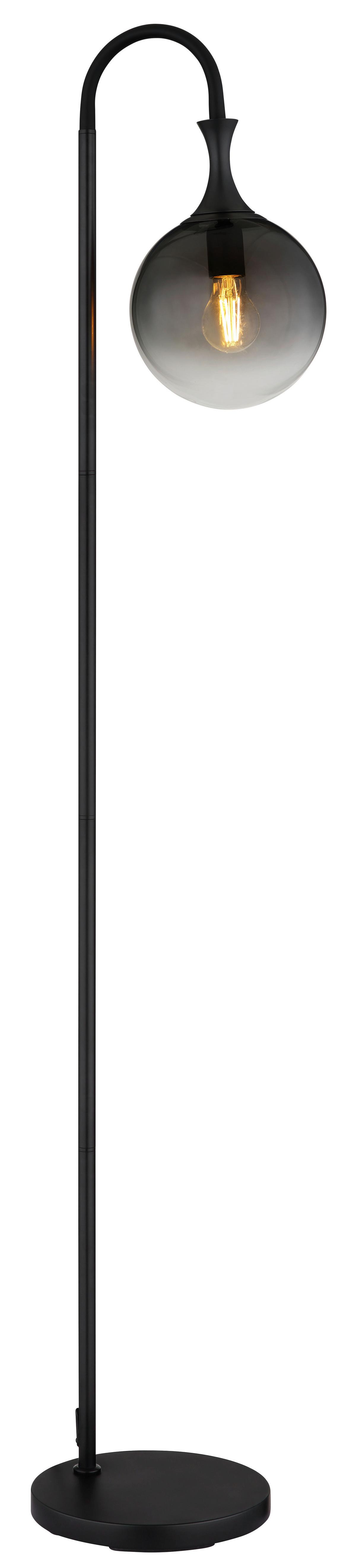 Állólámpa 15885s - fekete/szürke, Design, Üveg/fém (29/25/152cm) - Globo