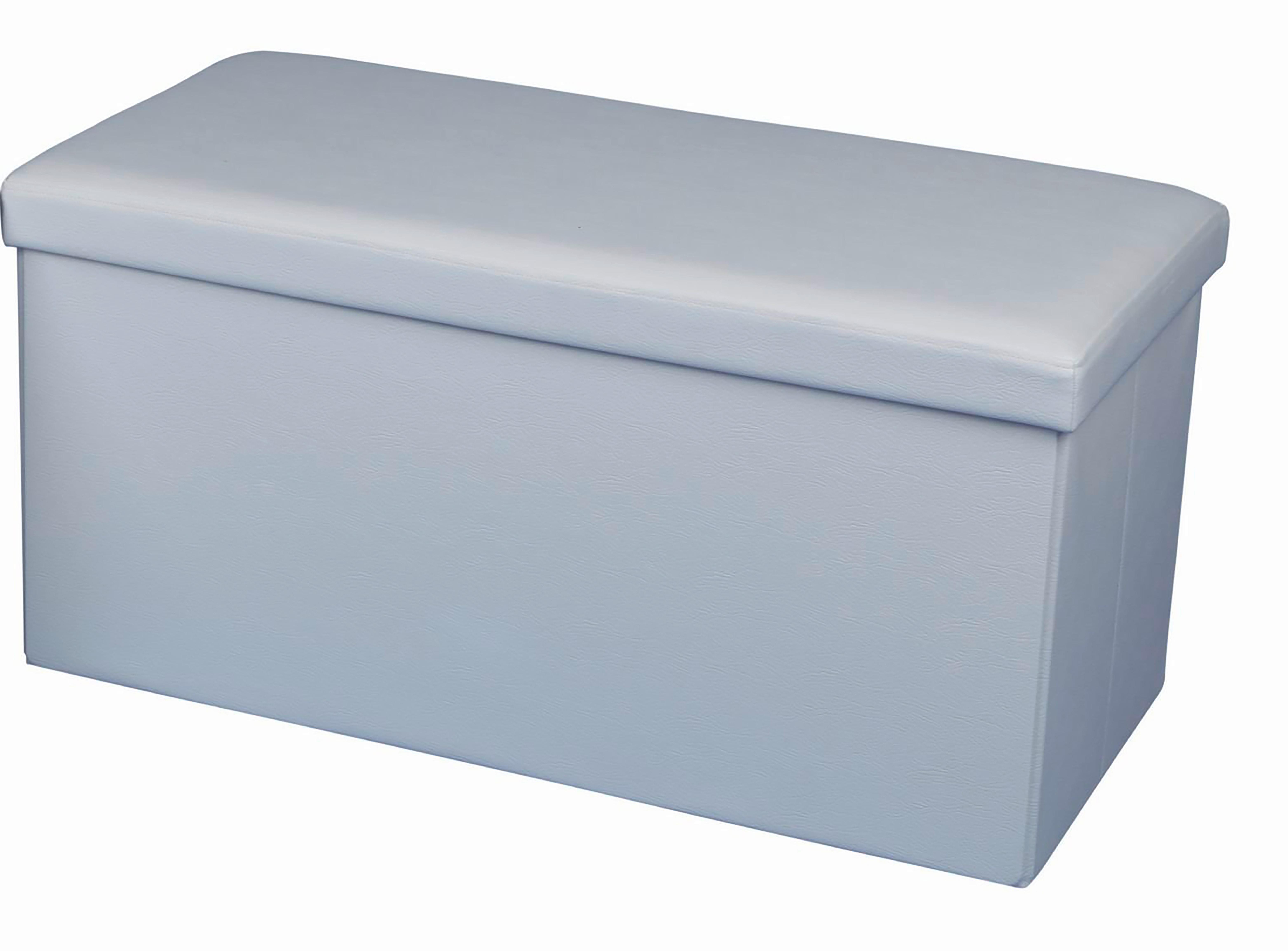 Sitztruhe Seatbox Weiß L: 76 Cm Lederlook, Mit Stauraum - Weiß, Basics, Kunststoff (76/38/38cm) - Echtwerk