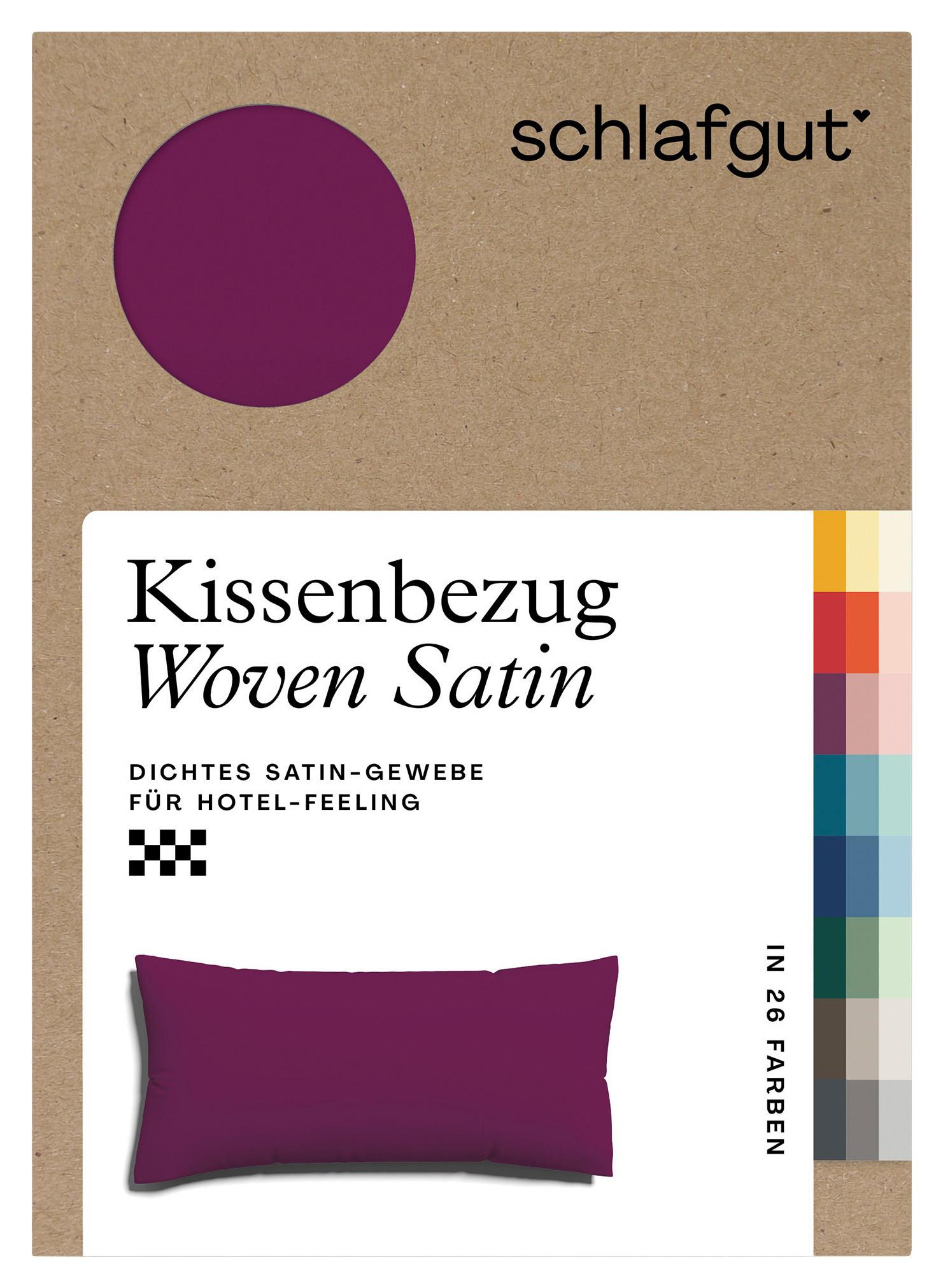 Kopfpolsterbezug Woven Satin - Violett, Basics, Textil (40/80cm) - Schlafgut