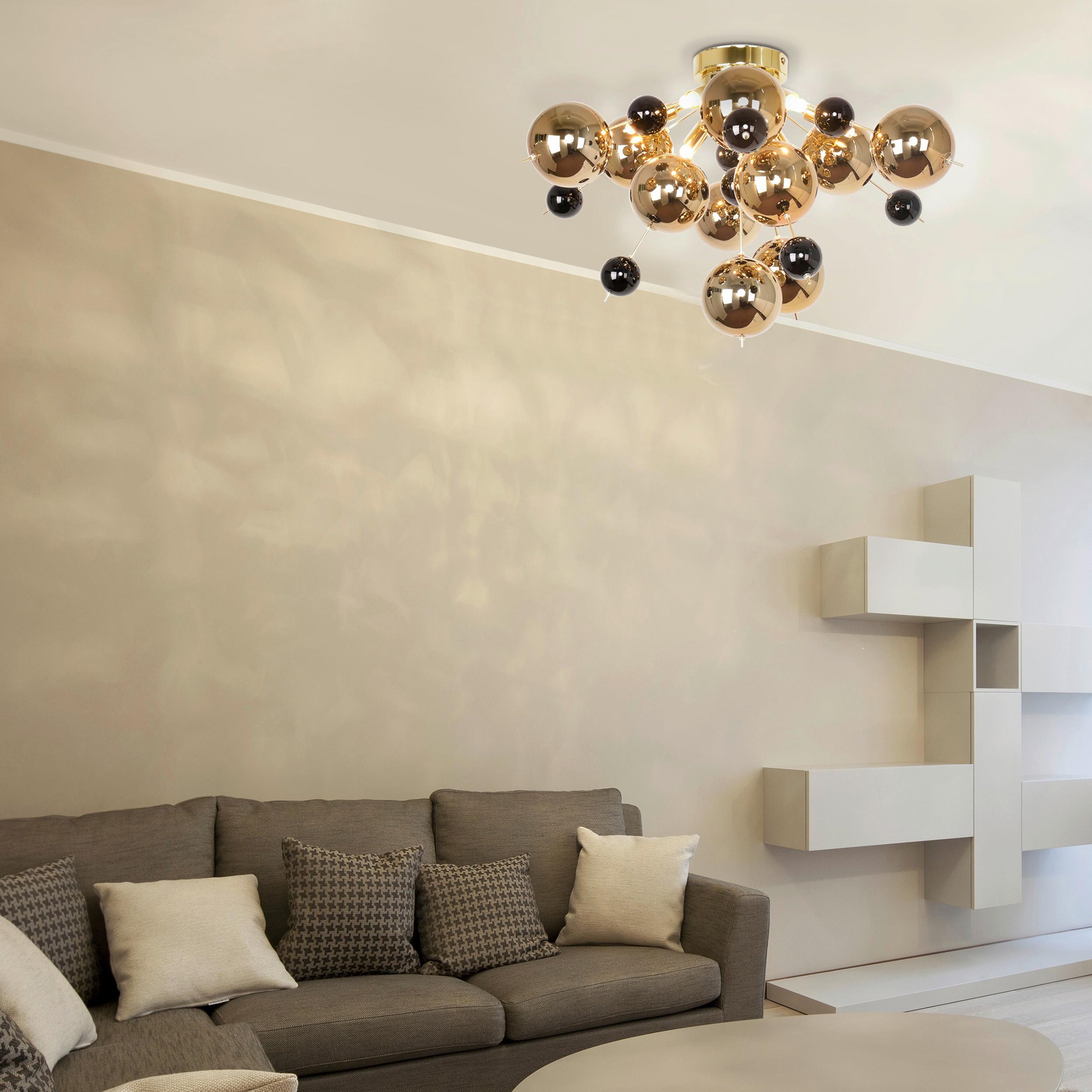 Deckenleuchte 1085158 - Goldfarben/Schwarz, LIFESTYLE, Metall (57/38cm) - Näve