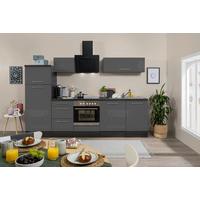 Küchenzeile mit Geräten 280 cm Grau - Eichefarben/Grau, KONVENTIONELL, Holzwerkstoff (280cm) - Respekta