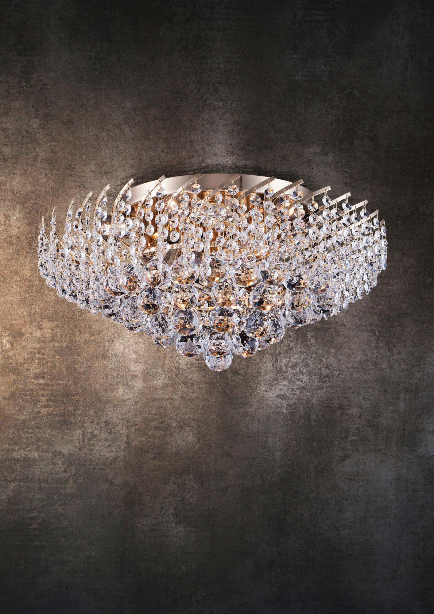 Kronleuchter Karolina - Goldfarben, Trend, Glas/Metall (51/24,5/51cm) - MAYTONI