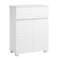 Midischrank Bbk140w01 - Silberfarben/Weiß, Trend, Holzwerkstoff (60/80/30cm) - MID.YOU