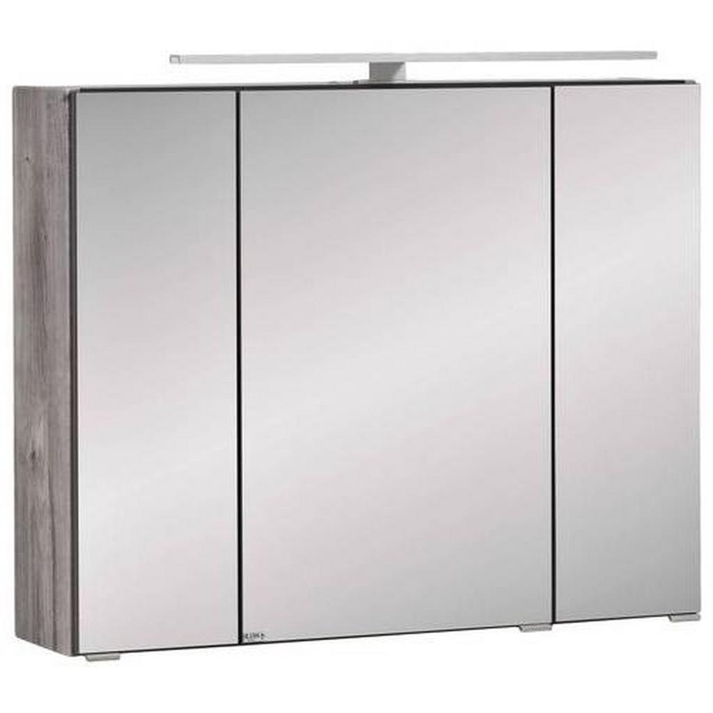 Spiegelschrank Stockholm Mit Led 3-Türig Bht: 80x64x20 Cm