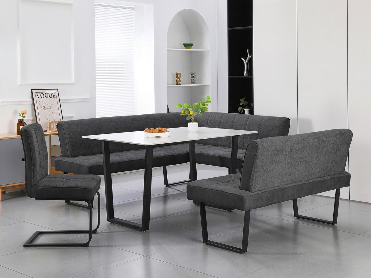 Schwingstuhl Pag - Schwarz/Grau, KONVENTIONELL, Textil/Metall (49/91/60cm) - MID.YOU