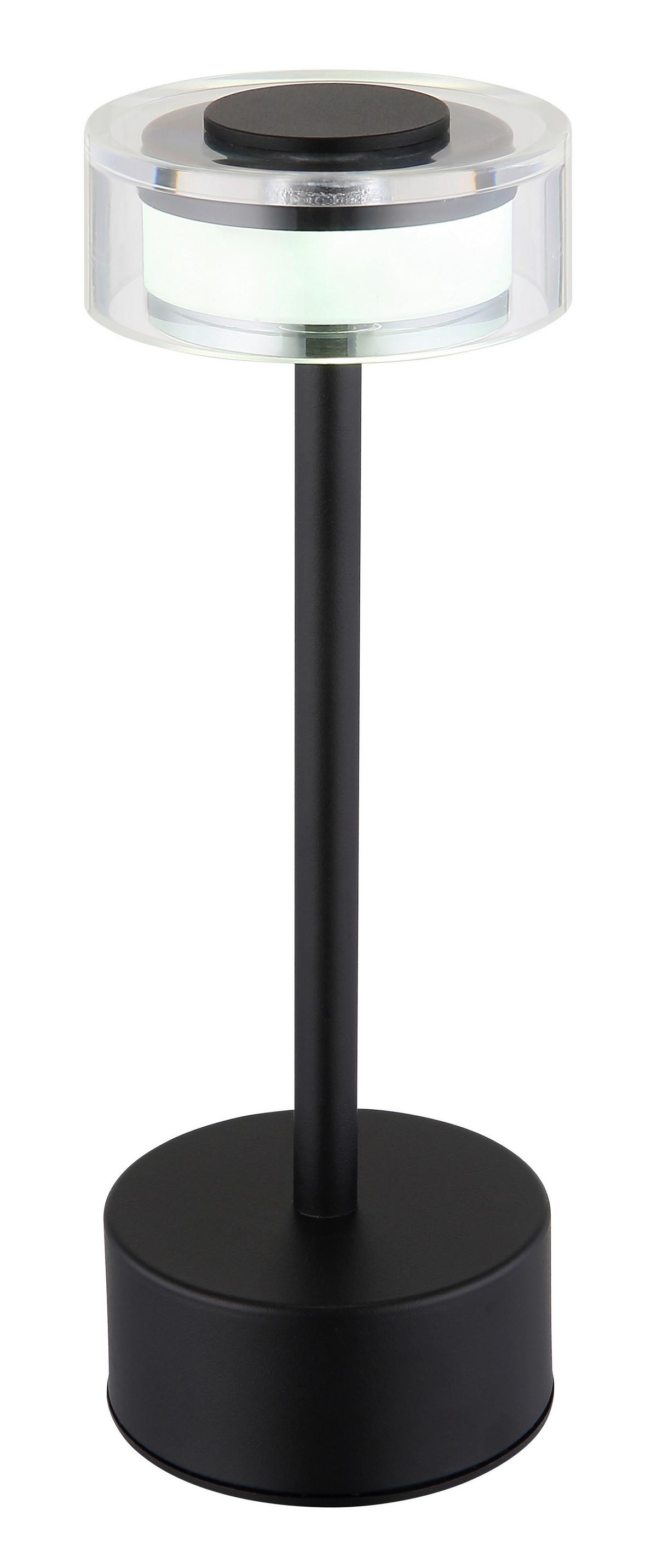 Akku-tischleuchte 21026s Shira - Klar/Opal, Design, Kunststoff/Metall (8/23,5cm) - Globo