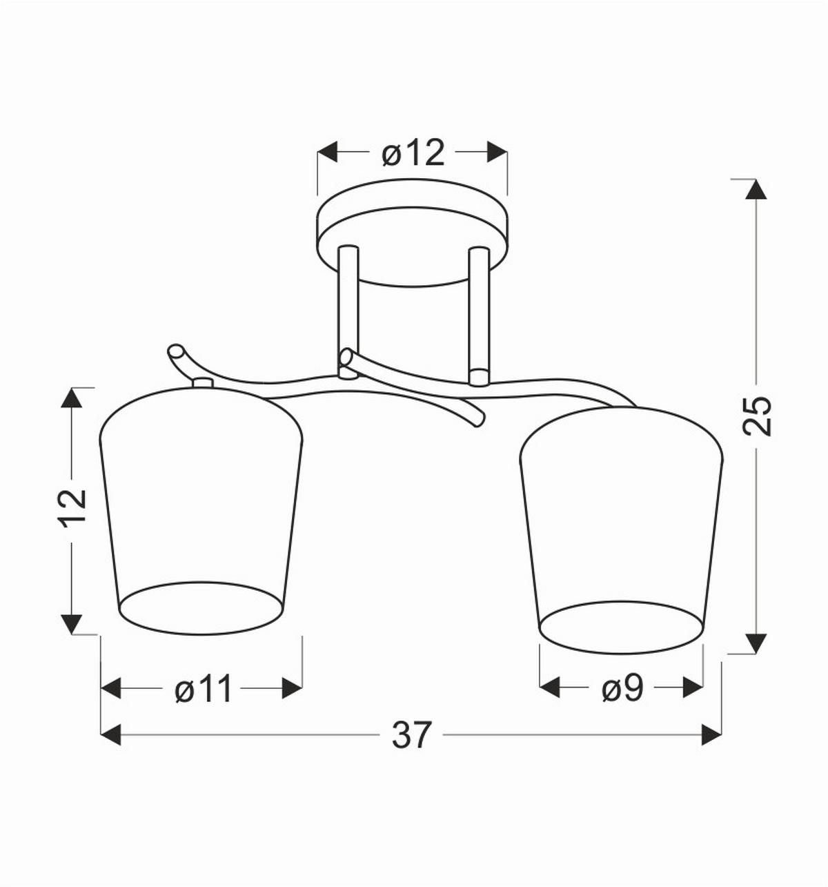 Deckenleuchte 32-22653 Esnyr - Chromfarben/Schwarz, KONVENTIONELL, Metall (37/13/25cm)