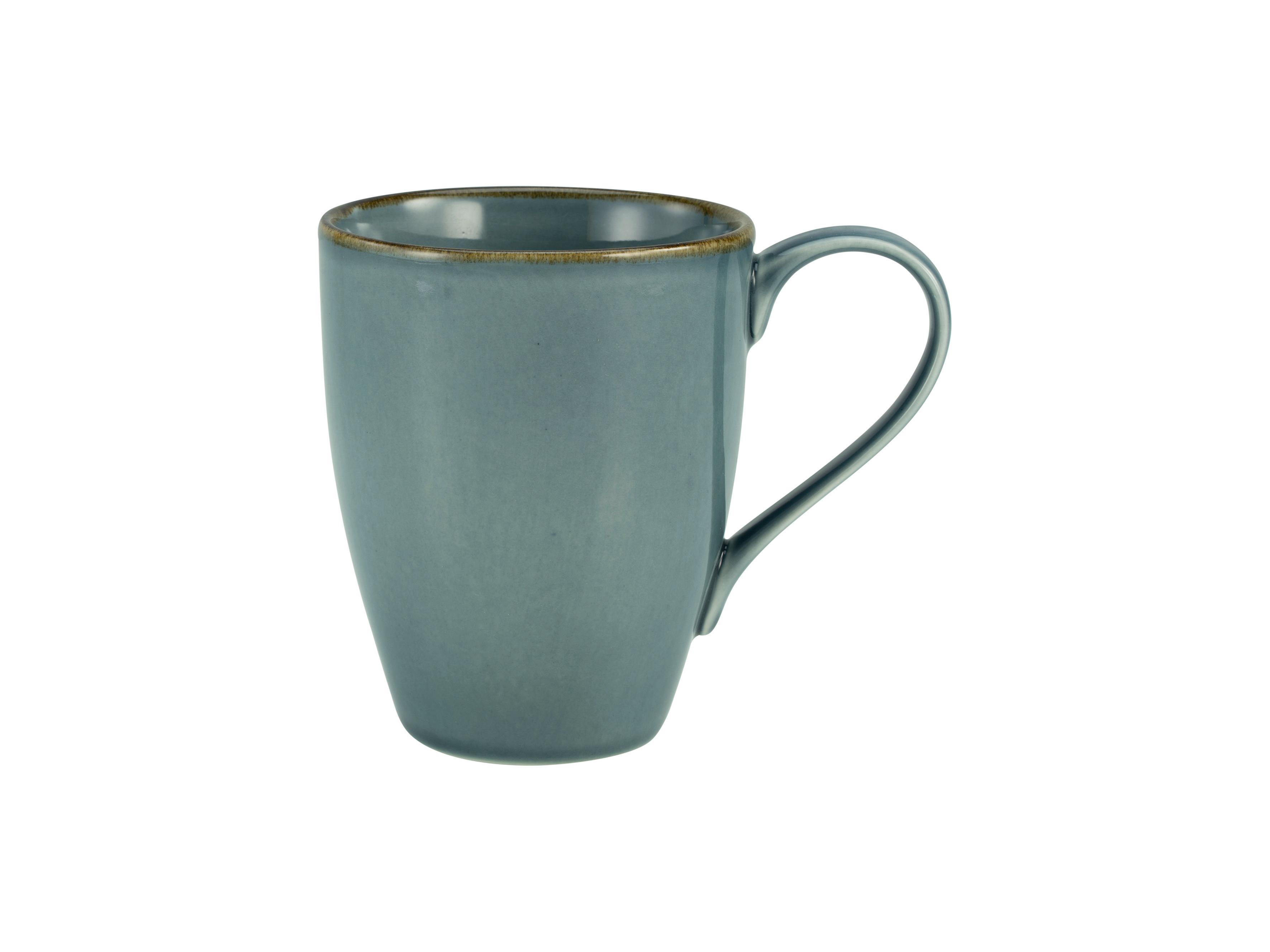 Hrnček Na Kávu Linen, 330ml - modrá, keramika (0,33cm) - Premium Living